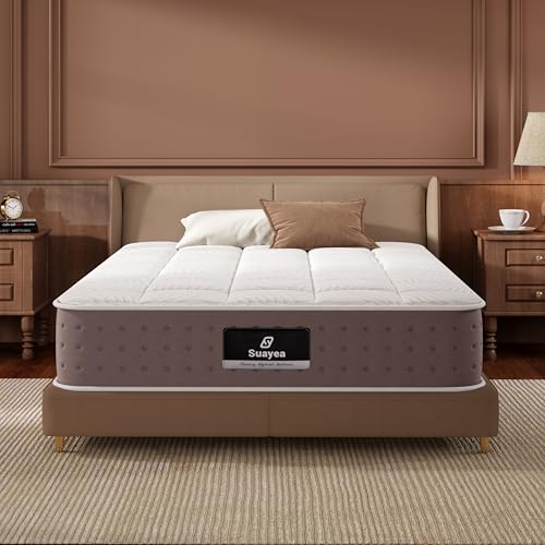 Image of Twin Mattress, 8 Inch Hybrid Twin Size Mattress in a Box, Cooling Gel Memory Foam Mattresses with Pocket Springs, Pressure Relief, Medium Firm Feel, Fiberglass-Free, Motion Isolation, 365-Night Trial