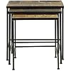 Amazon.com: 4D Concepts 3-Piece Nesting Tables with Slate Tops, Metal ...