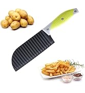 Crinkle Cutter for Veggies, VRUIFA French Fry Cutter for Potatoes, Cucumber, Carrot and Fruit, Wa...