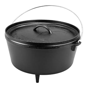 Lodge Yellowstone – 12″ Deep Camp Dutch Oven, Power Y Lid, Black