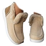 BCVBBMQ Winter Boots for Women Plush Lined Flat Shoes...