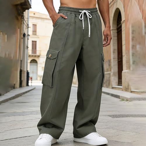 Pantalon de sport baggy couleur unie coupe ample et confortable pour homme actif - 3