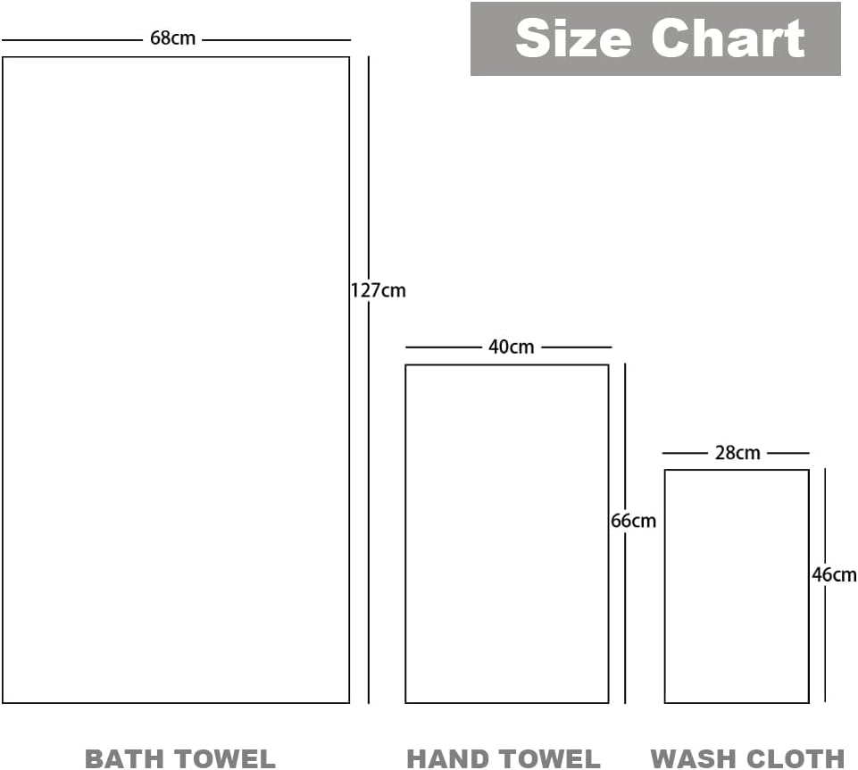 LIlianna Starfish and Seashell 3 Piece Towel Set 100% Cotton | 1 Bath Towel, 1 Hand Towel, 1 Washcloth | Supersoft, Highly Absorbent & Quick Dry (White, Sea Turtle)