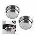 Filtro Café Repuesto Tazas Cesta- Presurizada Poroso Acero Inoxidable Reutilizable No Presurizado Sola Capa para Cafetería Accesorios Prácticos Cafeteras Caseras (51mm, 2pcs Doble Espresso)