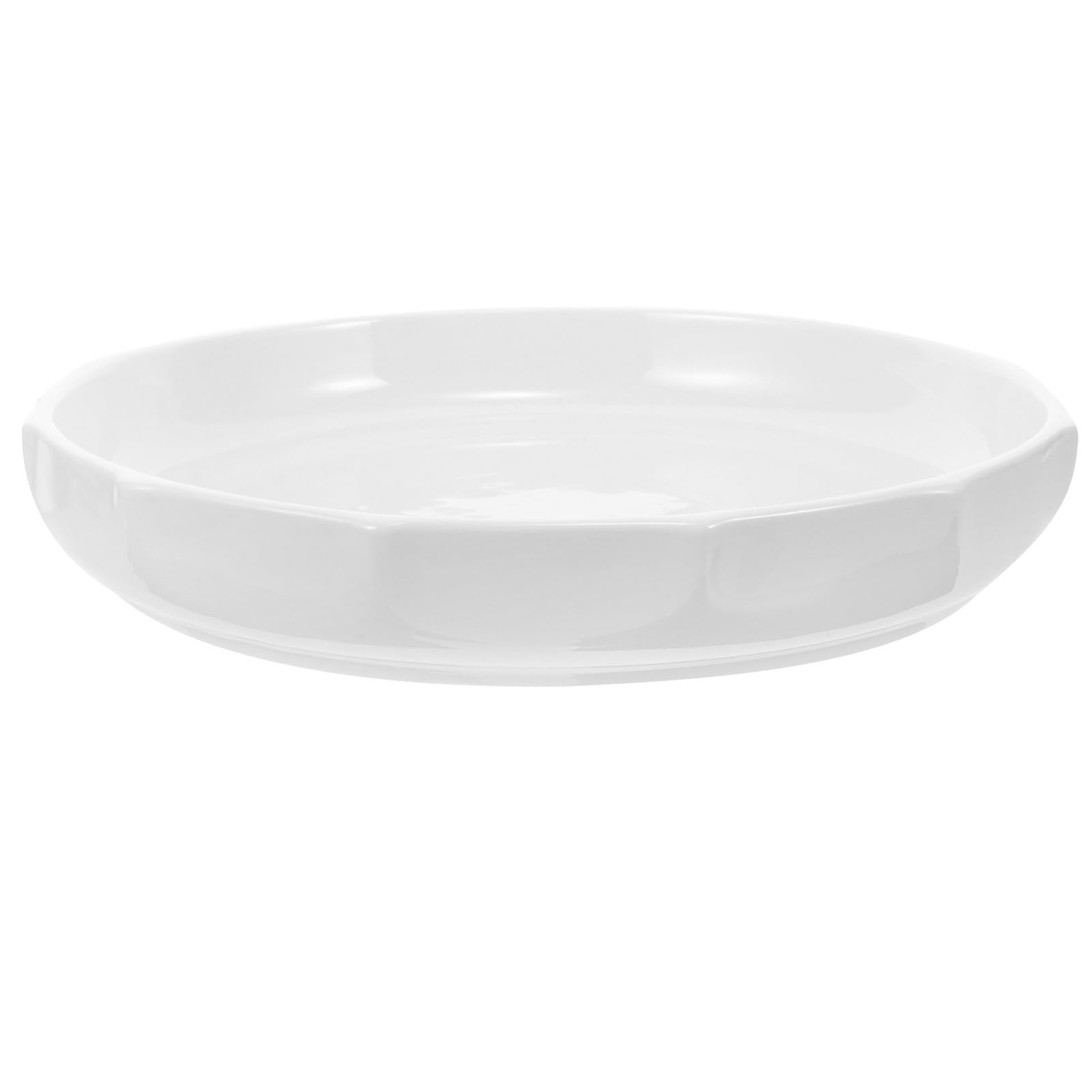 Uonlytech Plato de Cerámica Plato de Comida de Cocina Blanco Cerámica Diseño Creativo Estilo Restaurante Minimalista Moderno para Ensalada y Sopa