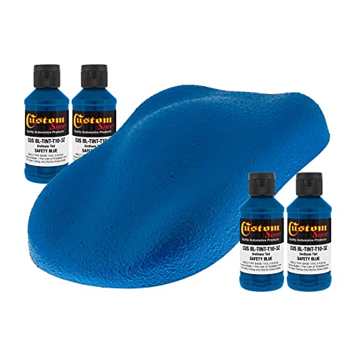 Image of Custom Coat 3 Ounce, Safety Blue, Bed Liner Tint Concentrate, 4 Pack