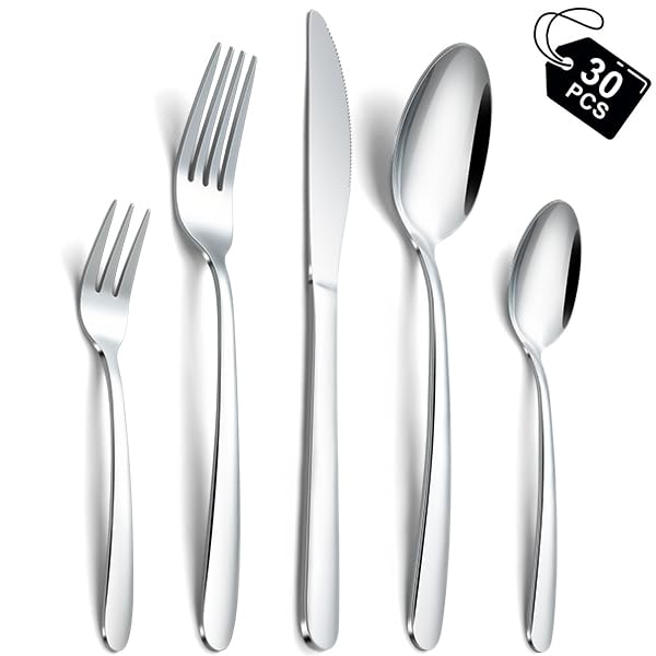 Hunnycook Set Posate 12 Persone 72 Pezzi - Acciaio Inox Con Coltelli Bistecca - Foto 14