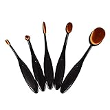 Sankuwen 5 Pcs Toothbrush Makeup Brush For Foundation Powder Blush Eyebrow Eyeshadow Blending Makeup