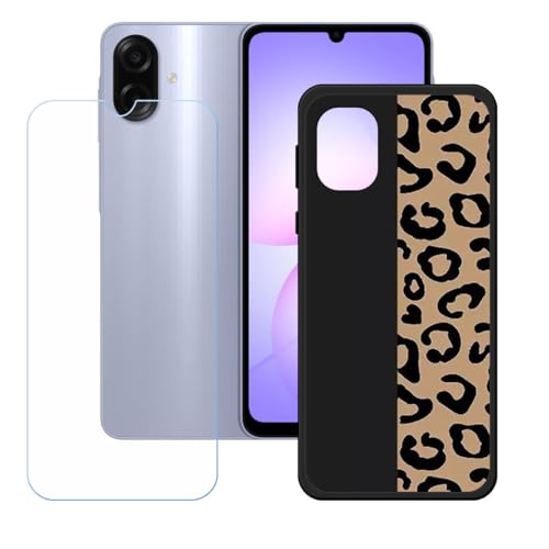 BMPNLSZ �K�p Samsung Galaxy A07 4G�p+HD�����K���X�ɓK�����ėpTPU�P�[�X�A�V���J�Q���P�[�X�o���p�[�ی�o�b�N�P�[�X-Samsung Galaxy A07 4G�p�ɓK����9�d�x�X�N���C�u�h�~�X�N���[���v���e�N�^(6,7") 