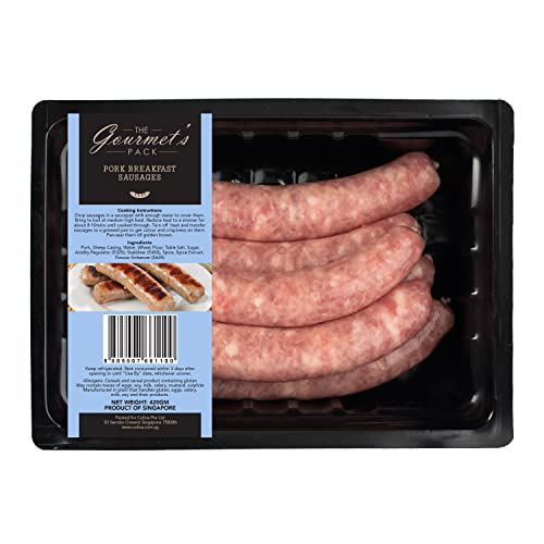 The Gourmets Pack Breakfast Plain Pork Sausages Thin 420g - Chilled