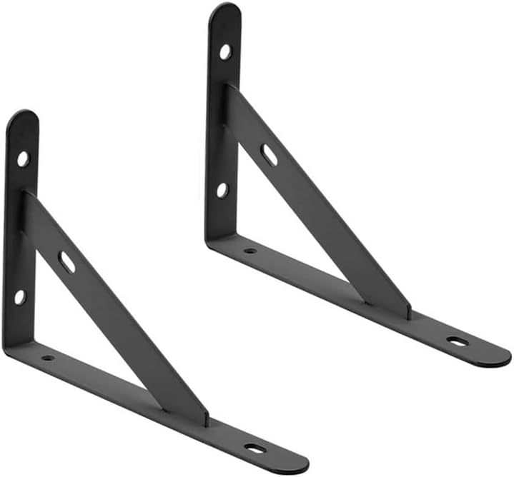 2pcs 6 Inch Heavy Duty Shelf Brackets - 150x90mm 90 Degree Triangle Design, Mounting Screws Included - for Wall Mounting - Suitable for Shelving & Display - Ideal Gift for DIY Enthusiasts