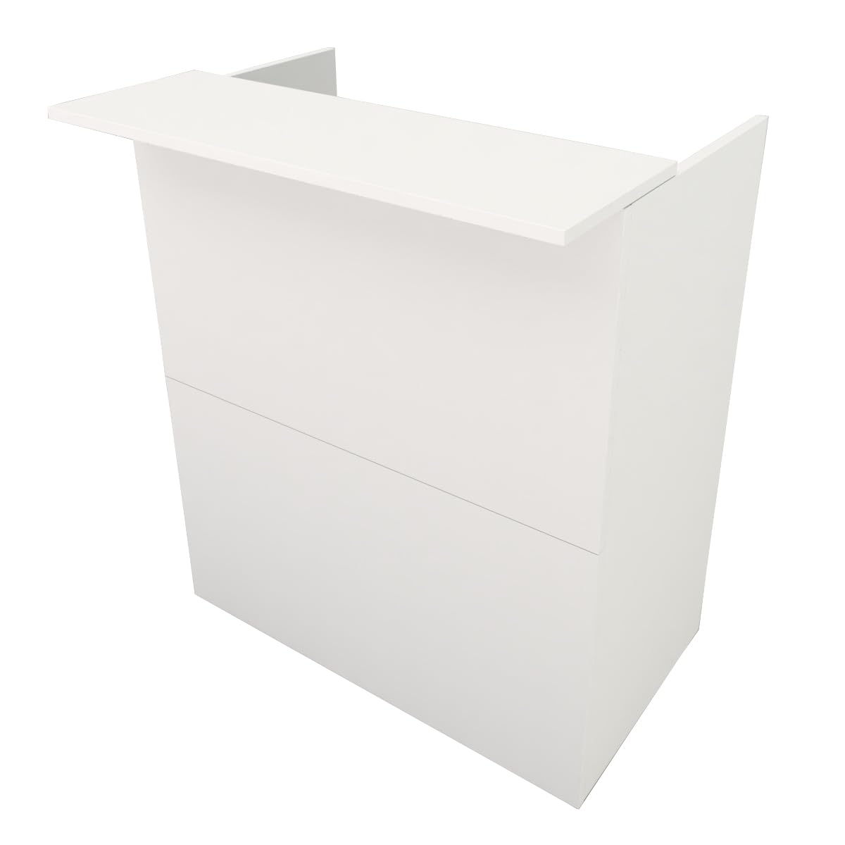 Henor Comptoir TIRÓN. 100 x 50/65 x 107 cm. Bois avec Table intérieure. Idéal pour l’Accueil de Bureau. l’Attention. la Boutique. Le Commerce. Blanc Mat