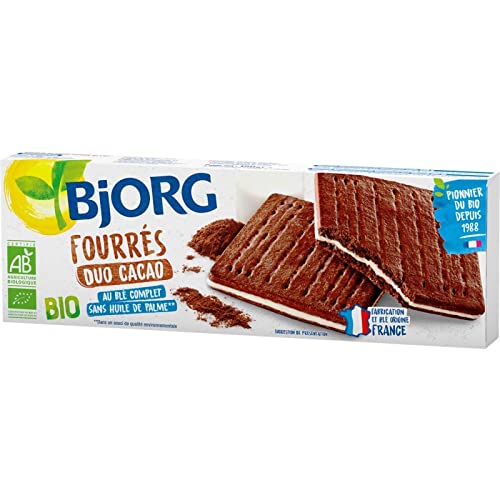 Biscuits Fourrés au Cacao Bio anti fringale en-cas sain sachet fraicheur 150g