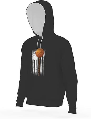 Miniatura 5 de YOLERG Sudadera unisex con capucha para jóvenes, diseño patriótico de baloncesto para niños, sudadera con capucha para adolescentes