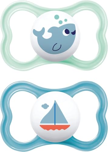 MAM Air Soothers 16+ Months, 2 Pack, Blue/Cream