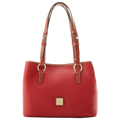 Dooney & Bourke Handbags and Accessories, Pebble Grain Leather Briana Small Shoulder Bag with Wristlet Pouch - Red