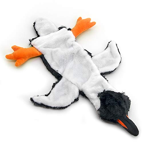 Image of Best Pet Supplies Squeaky Dog Toys with Soft Durable Fabric for Small, Medium and Large Pets Interactive Toy for Indoor Play, Supports Active Biting and Play - Penguin, Small