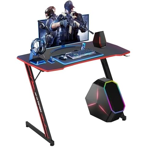 Dkelincs 39.4" Z-Shaped Gaming Desk Cover