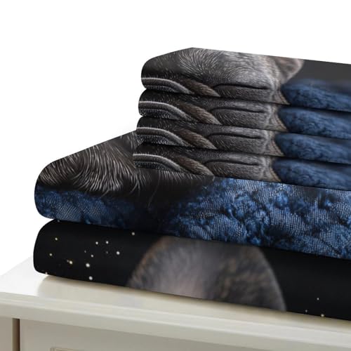 Parure de lit chien 220x240cm résistante anti-plis avec fermeture zip