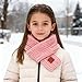 Avxdbr Pink Knitted Scarf Soft Warm Winter Neck Warmer for Girls Cozy Solid Color Knit Muffler Fashion Winter Accessory
