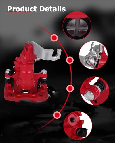 Image of cciyu 19-B2068 Rear Right Brake Caliper Assembly w /Bracket 2004 2005 2006 2007 2008 For Acura For TSX,1998 1999 2000 2001 2002 2003 2004 2005 2006 2007 For Honda For Accord