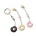 Produktbild Oulian 3 Stück Baby Holz Beißring Holz Silikon Donuts Rassel Kaubare Silikon Perlen Spielen Fitnessstudio Kinderwagen Spielzeug Krankenpflege Anhänger Charms Beißspielzeug Neugeborenen Baby Geschenk