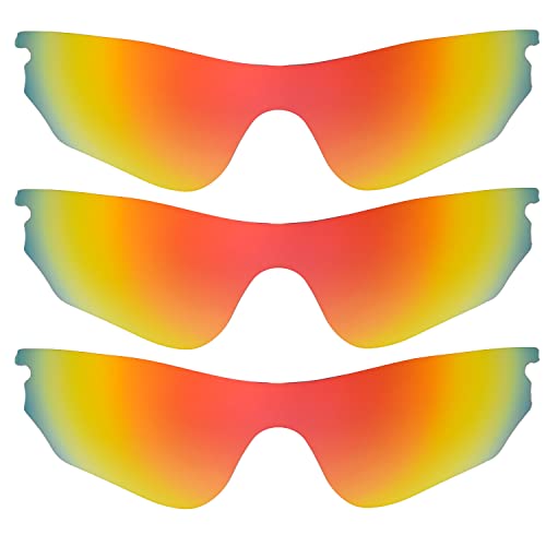 Verres polarisés Oakleys Radarlock Edge Rouge - Lot de 3 optiques de rechange