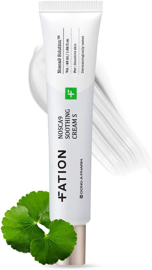 NOSCA9 Soothing Cream S - Soothing Barrier Cream with 5-Layer Ceramide Complex & Live Fresh Cica, For Sensitive & Irritated Skin, Korean Skincare (1.52 Fl Oz)