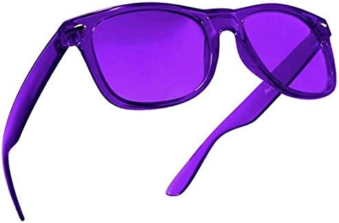 Purple Color Therapy Glasses for Chakra Healing, Chromotherapy, and Mood