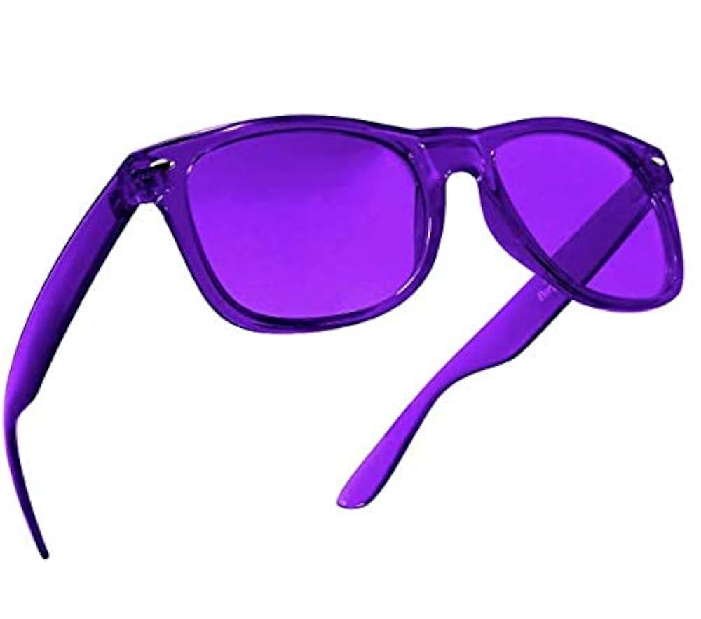 ●RECLOW● RC LAPERM SUNGLASS PURPLE Amazon.com: Purple Color Therapy Glasses for Chakra Healing