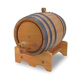 Red Head Barrels - 3 L Premium Distillery-Grade Oak Barrels for Aging Whiskey, Rum, and More, Ideal for Whiskey Barrel or Wine Barrel, American Charred Oak Barrel with 12-Page Cocktail Recipe Booklet