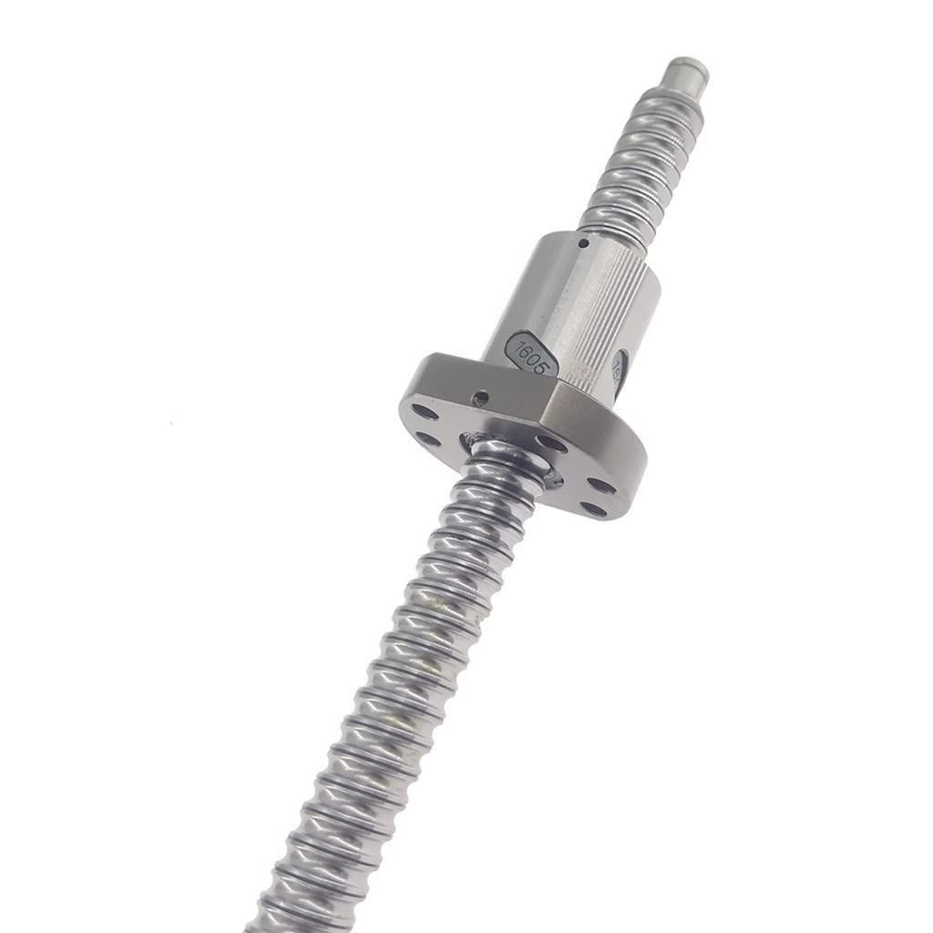 1 szt. SFU1605 Śruba kulowa walcowana C7 z kołnierzem 1605 Pojedyncza nakrętka kulowa, do akcesoriów do drukarek 3D(450mm)