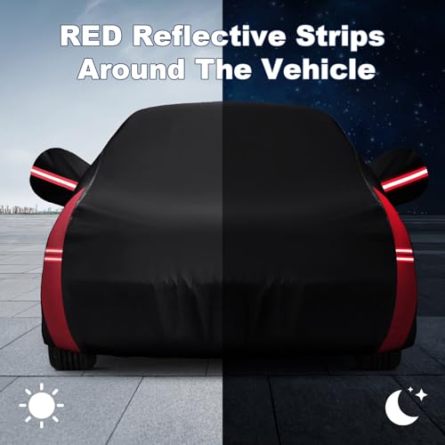 Image of QUNSUNUS 6 Layer Car Cover for Volkswagen Beetle Bug 2 Door 1960-1980 Waterproof All Weather 210D Windproof for VW Beetle Bug Car Cover Hail Protection with Zipper