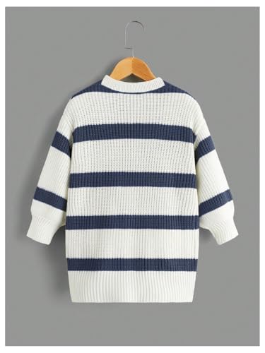 SOLY HUX Girl's Striped Open Front Cardigan Sweater Long Sleeve Knit Cardigans with Pockets2