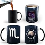 Aigori, Scorpio Gifts, Scorpio Zodiac Sign Mug(11oz), Astrology Sign, Heat Sensitive Color Changing