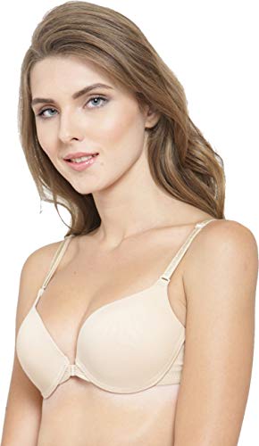 Image of Voler Haut Women Front Open Padded Underwired Pushup Bra Beige