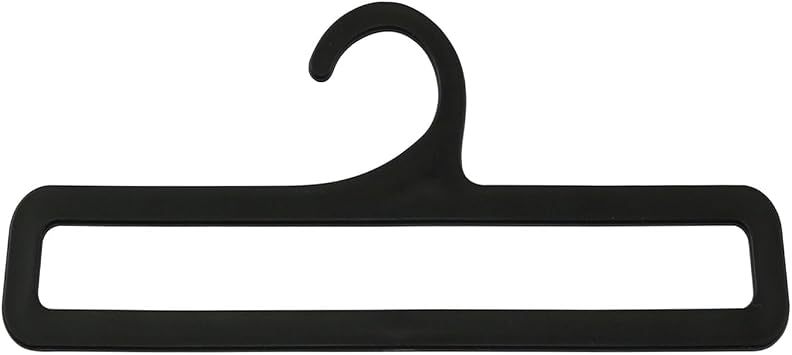 10PCS Plastic Scarf Hanger 17cm for Scarves Belts Towels Tie Rings Multifunctional Clothes Hangers Wardrobe Storage Racks Suitable for Storing Scarves Belts Ties Shawls Black
