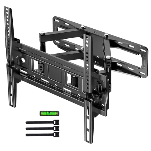 Linhedai TV Wall Mount for 26-70 Inch Flat & Curved TVs, Wall Mount Bracket with Dual Articulating Arms, Swivel, Tilt, Articulating Swivel Extension Tilting Leveling Max VESA 400x400mm, up to 99lbs