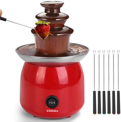 VAlinks Fonte De Chocolate Com 6 Garfos, Mini Máquina Elétrica De...