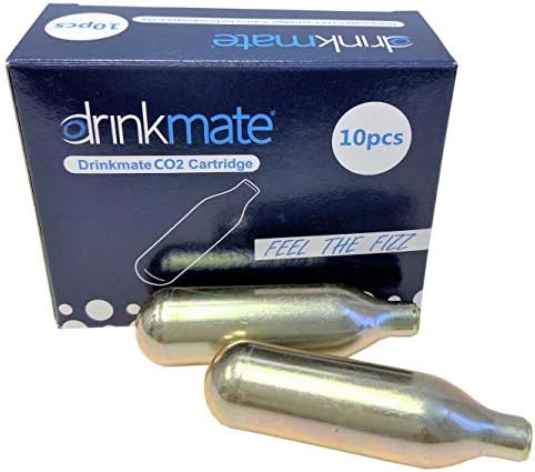 DrinkMate 8g CO2 Soda Chargers, Box of 10, Silver, Standard