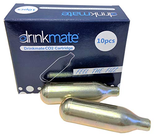 DrinkMate 8g CO2 Soda Chargers, Box of 10, Silver, Standard