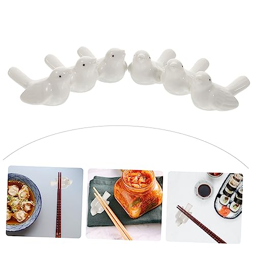 KICHOUSE Descanso De Pauzinho De Pássaro De Cerâmica 6 Peças Decorações De Mesa Decoração De Travess
