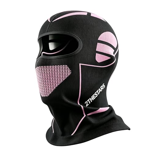 2THESTARS Balaclava Ski Mask Thermal Face Mask Neck Warmer Hood for Men Cold Weather Winter for Skiing Motorcycle Cycling (Purple)