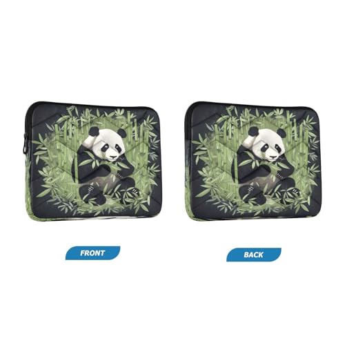 Funda para portátil panda eats bamboo 13-14 pulgadas miniatura 2