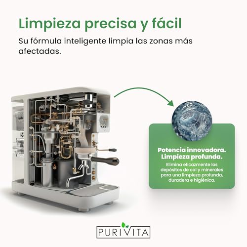 PURIVITA® Universal Descalcificador Máquinas de Café [500 ml] - Anticalcário para máquinas Delonghi, Dolce Gusto, Nespresso, Philips e outras - Limpa cafeteiras - imagen 4