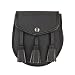 Black Leather Sporran with Tassles