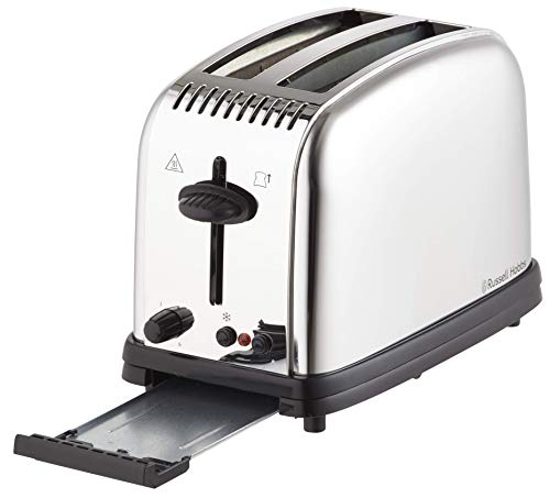 image for Russell Hobbs RHT12BRU Classic Toaster 2 Slice, Wide Bread Slots, Vari