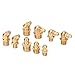 160PCS Brass Grease Nipple Grease Zerk Nipple Fitting Kit, M6/M8/M10 45/90/180 Degree Grease Fitting Assortment Grease Fitting Kit for Automotive Motorcycle