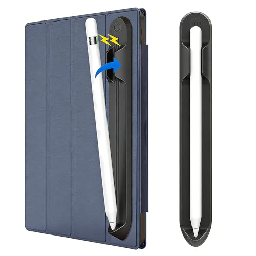 2RIYADH Funda Apple Pencil 1ª/ 2ª Generación, Aspiración Magnética Apple Pencil Case, Fijar a La Funda de La Tableta, Fácil de Sujetar,Estable y No Se Cae(Negro)