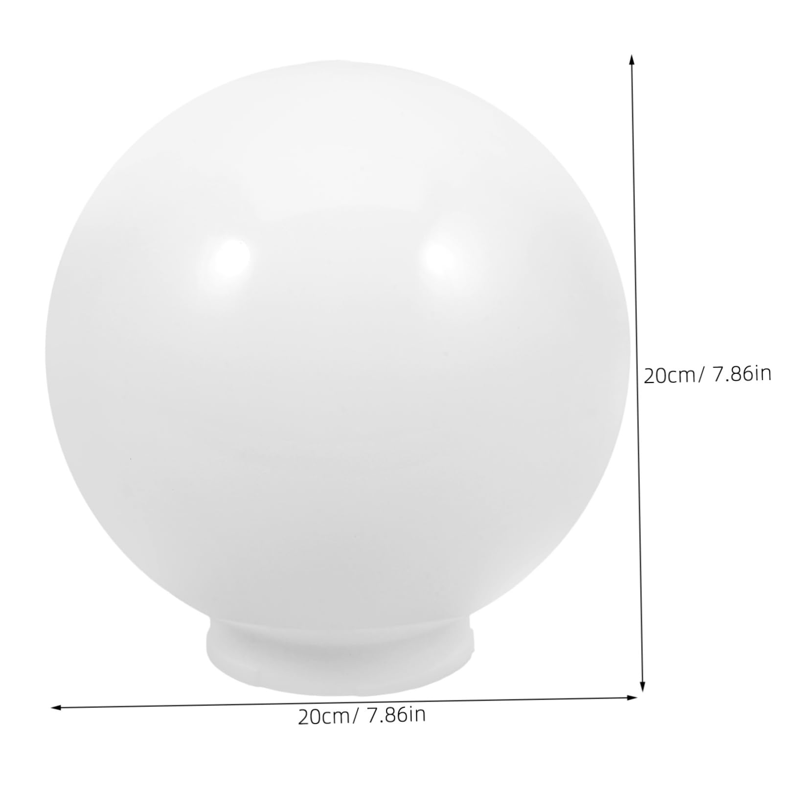PRETYZOOM Paralume Sferico Acrilico 7.87In Coprilampada Da Esterno Globo Lampione Rotondo Protezione Lampada Per Giardino Patio Facile Installazione Decorazione